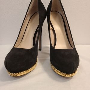 Zara Black Suede High Heels pump
